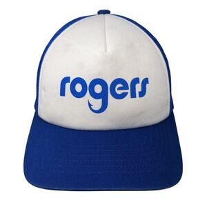 Rogers Sporting Goods Snapback Trucker Hat Blue One Size Adjustable Mesh Back